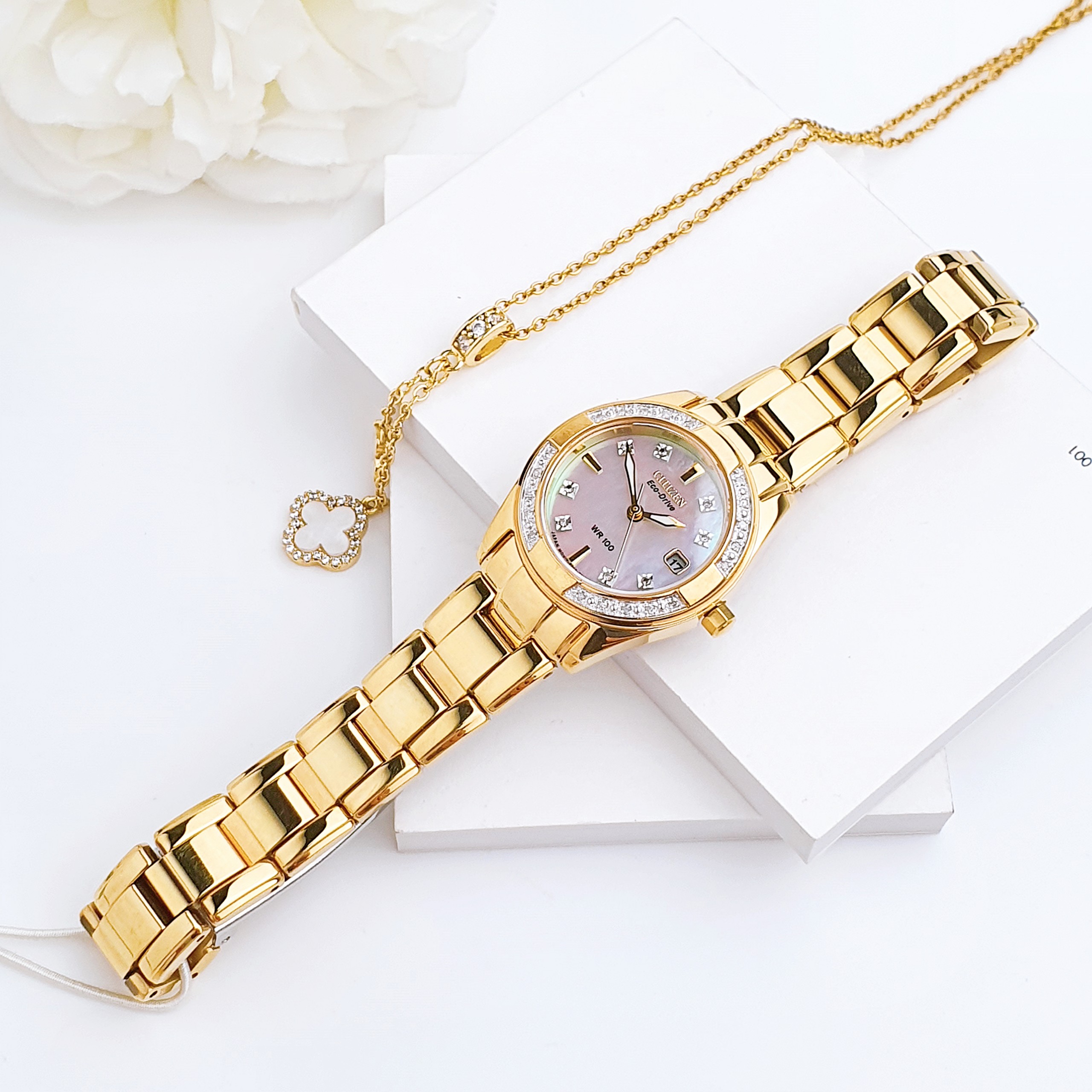 Ảnh 3 của (ĐỒNG HỒ NỮ) CITIZEN Regent Eco-Drive Mother of Pearl Dial Ladies Watch EW1822-52D ( EW182252D )