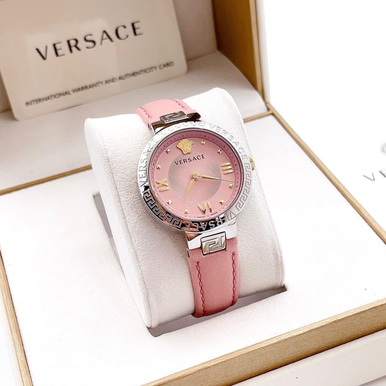 (ĐỒNG HỒ NỮ) Versace Greca Lady Quartz Pink Dial Ladies Watch VE2K00121, 36MM