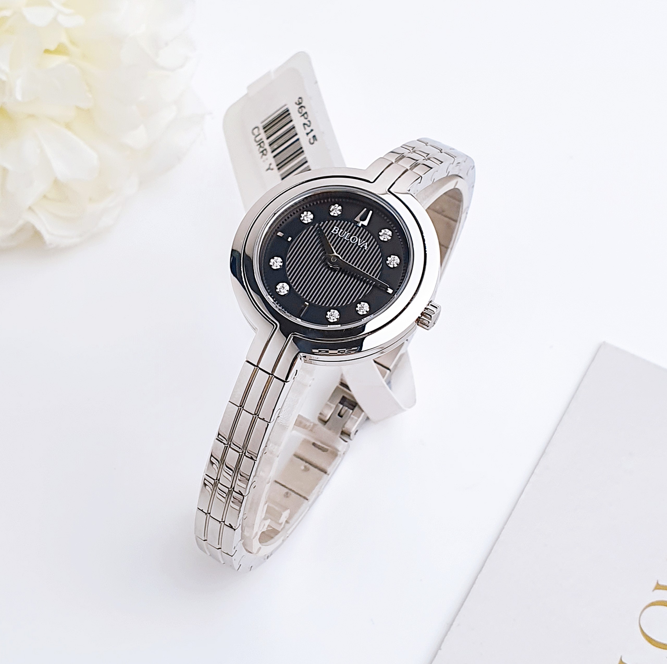 (ĐỒNG HỒ NỮ) Bulova 96P215 Rhapsody Diamond Watch 30mm