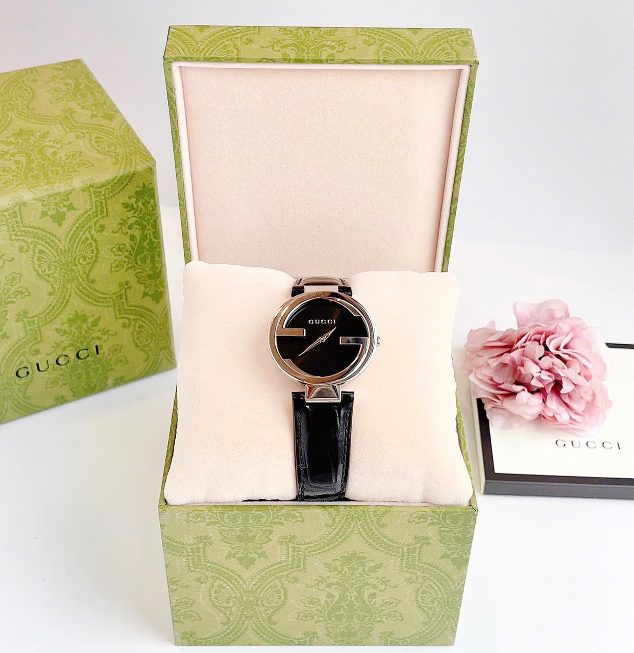 Ảnh 3 của (ĐỒNG HỒ NỮ) Gucci Interlocking G Black Watch 29mm YA133511