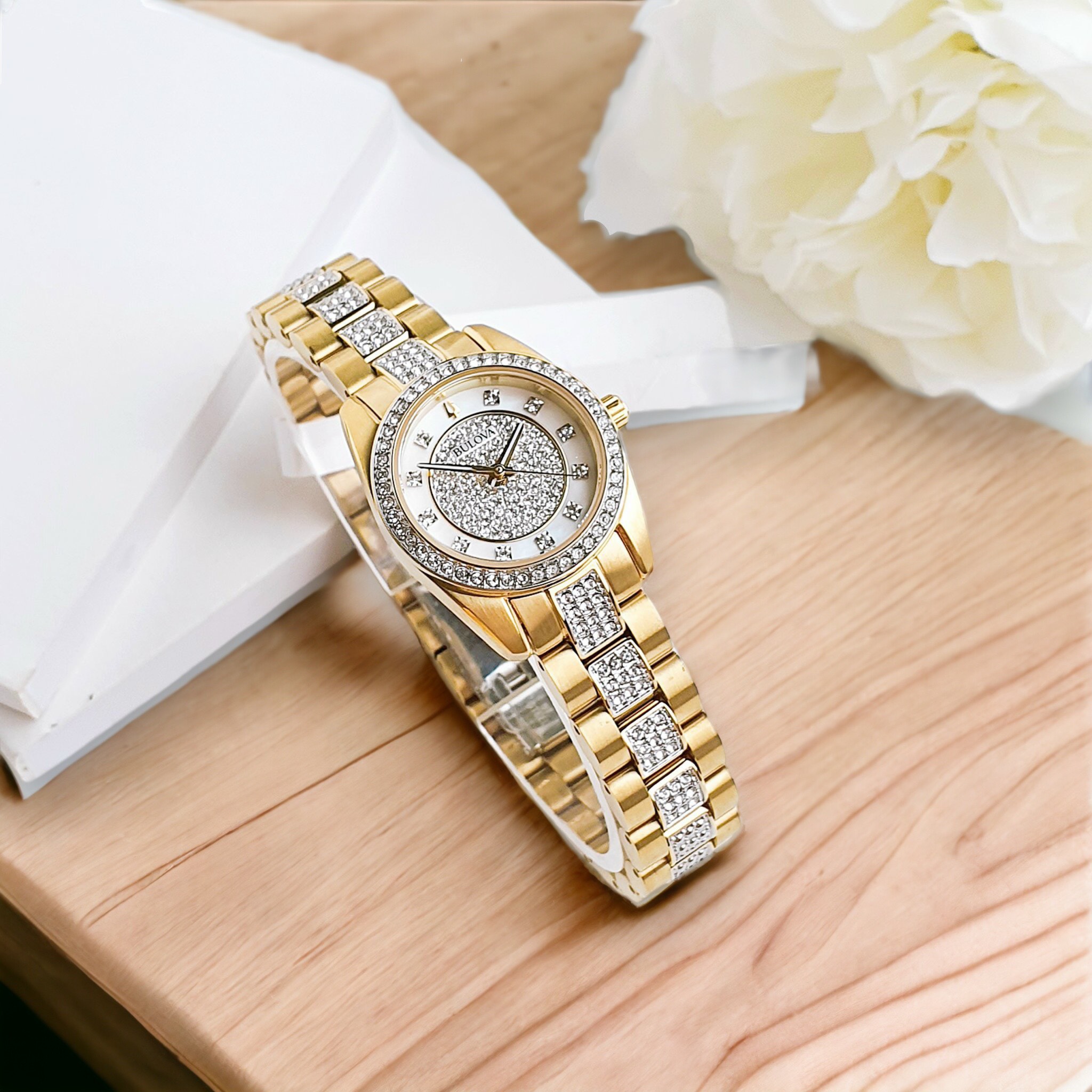 (ĐỒNG HỒ NỮ) Bulova Swarovski Laydies Watch 98L241 26mm