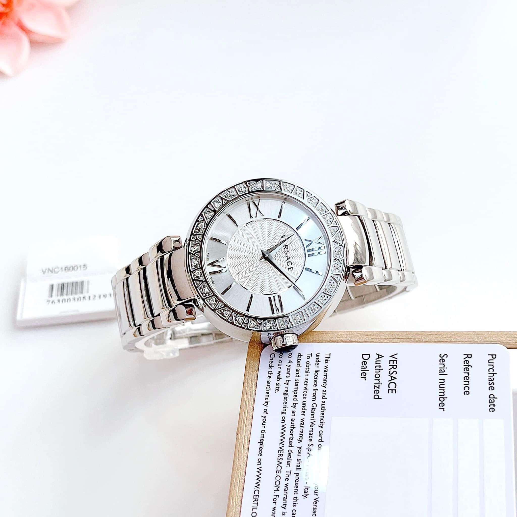 Ảnh 6 của (ĐỒNG HỒ NỮ) Versace Leda Silver Dial Stainless Steel Ladies Watch VNC210017 37mm